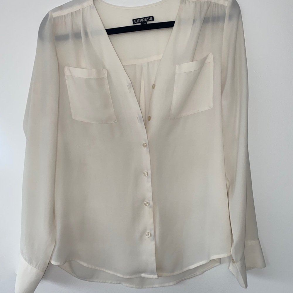 Express Cream Button up blouse